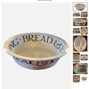 Rare Emma Bridgewater Black Toast & Marmalade Baking Dish